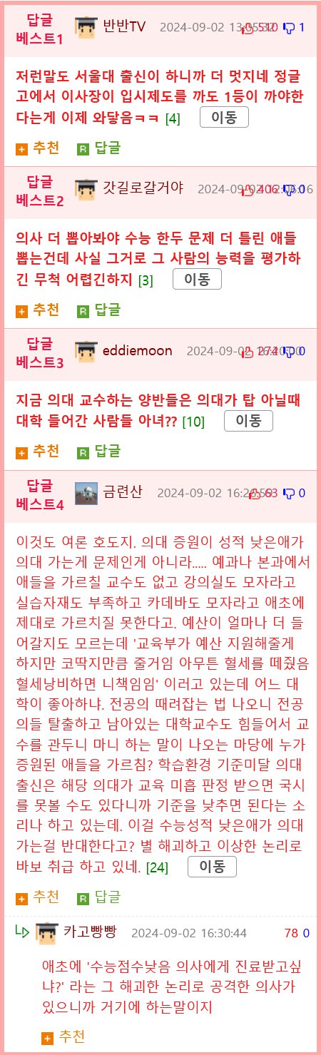 슈카) 수능 점수와 좋은 의사가 무슨 관계가 있어?
