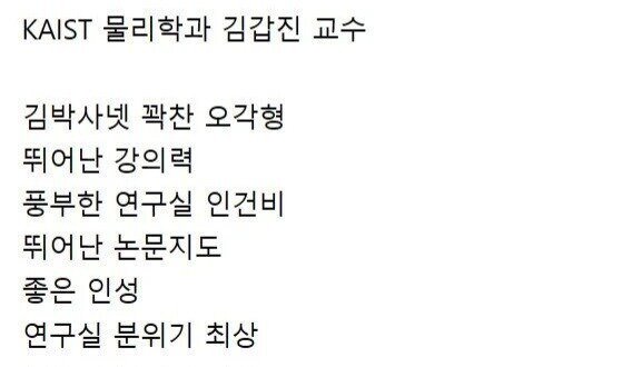 카이스트 교수 