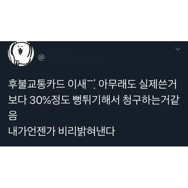 후불교통카드 음모론