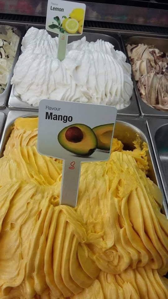 망고맛 아이스크림입니다. 진짭니다.