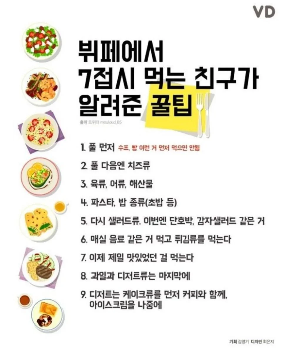 뷔페 음식 먹는 방식 추천
