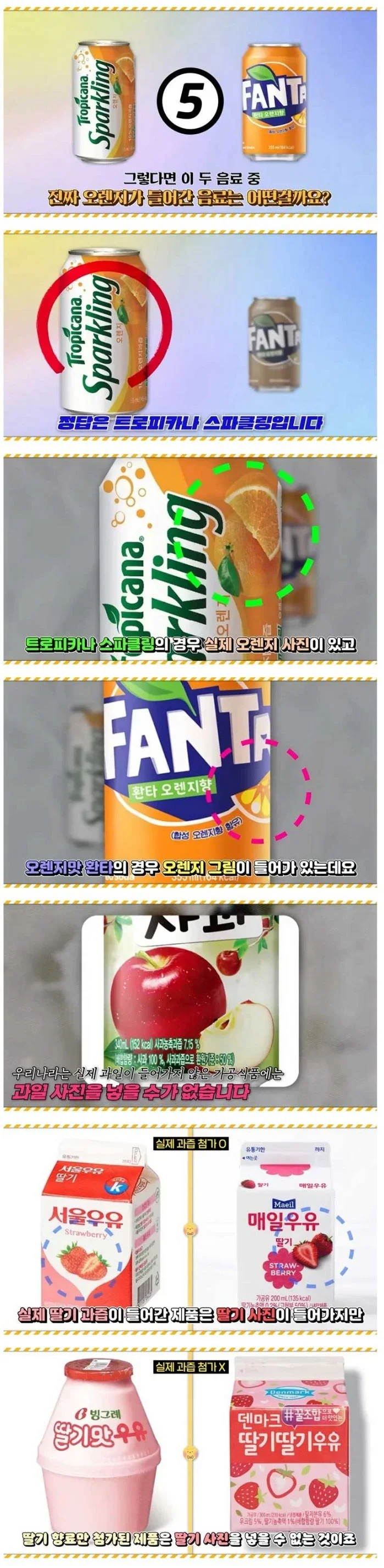 진짜 과일 음료수 고르는 법