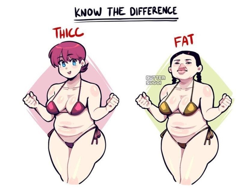 육덕하다와 뚱뚱함의 차이