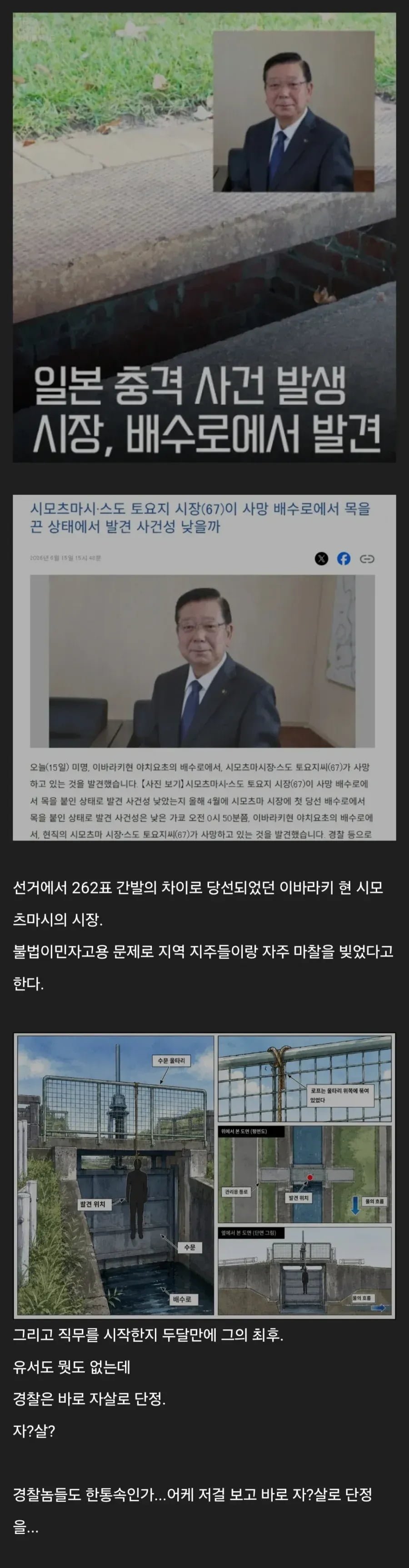 당선후 2달만에 시장이 사망한 일본의 미스터리 사건