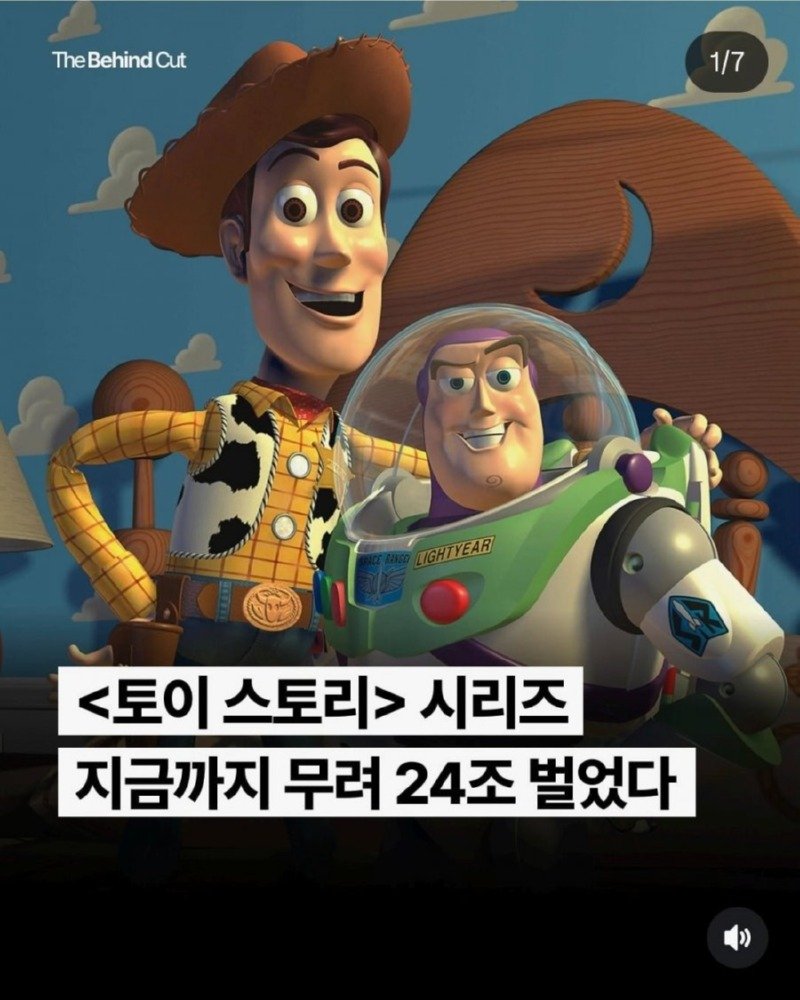 토이스토리 시리즈 지금까지 수익