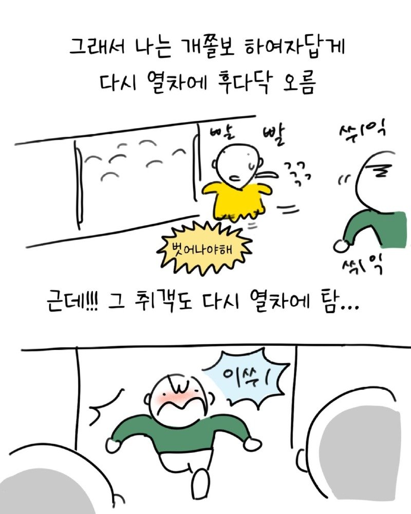 밀라노 지하철에서 다른 승객에게 시비거는 취객을 만난.Manhwa
